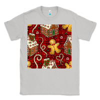 Moon Dust christmas gingerbread cookie house seamless pattern Classic Tee - BundleAndBundleShop
