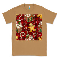 Toasted Coconut christmas gingerbread cookie house seamless pattern Classic Tee - BundleAndBundleShop