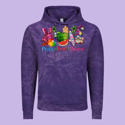 Peace Love Gnome Summer Vintage Hoodie Designed By Texasbilliewilder