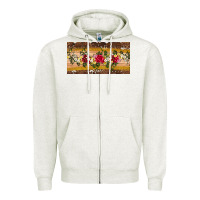 Oatmeal Heather western  leopardfloral licanse plate Zipper Hoodie - Artiststas