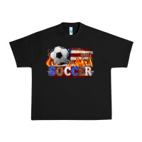 Black western american flag soccer Urban Heavy Tee - HRA Design Shop