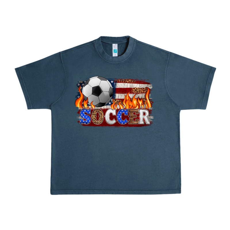 Western American Flag Soccer Urban Heavy Tee by HRA Design Shop | Teevron