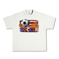 Pistachio western american flag soccer Urban Heavy Tee - HRA Design Shop