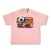Salmon western american flag soccer Urban Heavy Tee - HRA Design Shop
