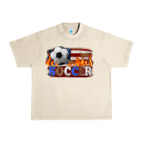 Sandshell western american flag soccer Urban Heavy Tee - HRA Design Shop
