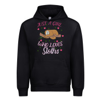 Black Just A Girl Who Lowes Sloths Urban Hoodie - Bettercallsaul