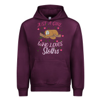 Mauve Wine Just A Girl Who Lowes Sloths Urban Hoodie - Bettercallsaul