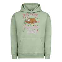 Pigment Oil Green Just A Girl Who Lowes Sloths Urban Hoodie - Bettercallsaul