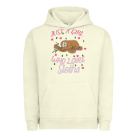 Pigment Pistachio Just A Girl Who Lowes Sloths Urban Hoodie - Bettercallsaul