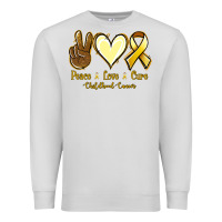 Dove Grey Peace love cure Bone Cancer Premium Sweatshirt - NancyCooperArtShop