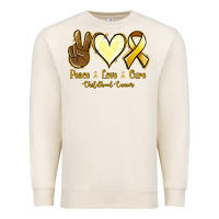 Sandshell Peace love cure Bone Cancer Premium Sweatshirt - NancyCooperArtShop