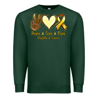Peace Love Cure Bone Cancer Premium Sweatshirt | Teevron