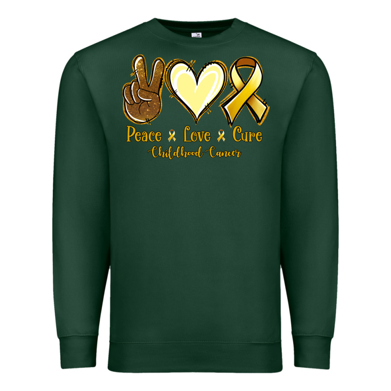 Peace Love Cure Bone Cancer Premium Sweatshirt by NancyCooperArtShop | Teevron