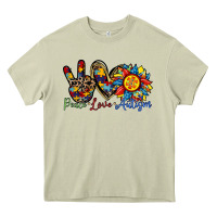Mossy peace love autism sunflower Heavy Core Tee - RacoonDesign