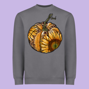 Sunflower Pumpkin Heavyweight Sweatshirt Designed By Ranaportraitstore