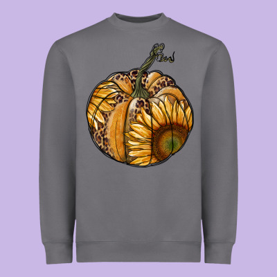 Sunflower Pumpkin Heavyweight Sweatshirt Designed By Ranaportraitstore