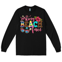 Black resting beach face Long Sleeve Tee - AdoDesignShop