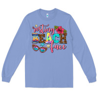 Colony Blue resting beach face Long Sleeve Tee - AdoDesignShop