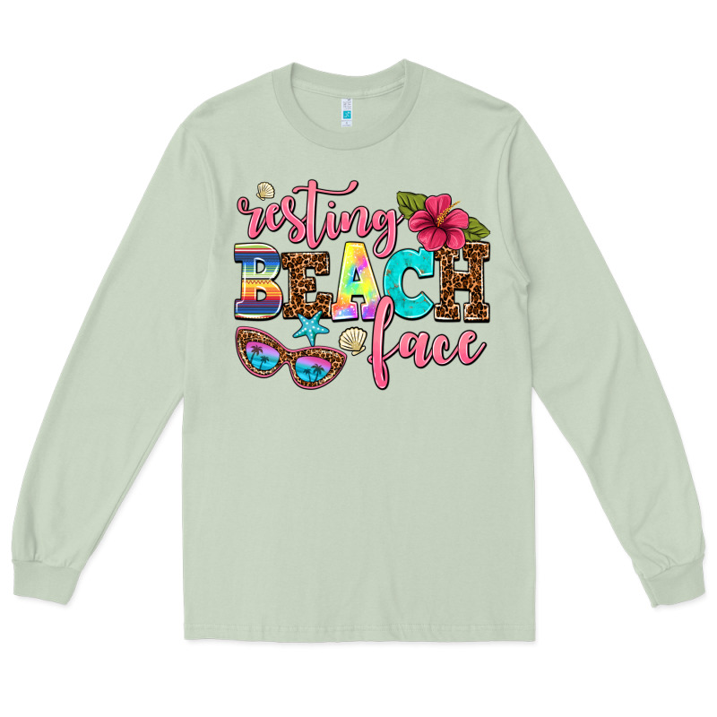 Resting Beach Face Long Sleeve Tee by AdoDesignShop | Teevron