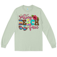 Matcha resting beach face Long Sleeve Tee - AdoDesignShop