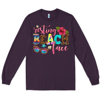 Plum resting beach face Long Sleeve Tee - AdoDesignShop