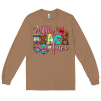 Toasted Coconut resting beach face Long Sleeve Tee - AdoDesignShop