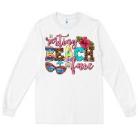 White resting beach face Long Sleeve Tee - AdoDesignShop