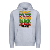 Heather Grey juneteenth im black every month Premium Hoodie - LillyAllenDesigns