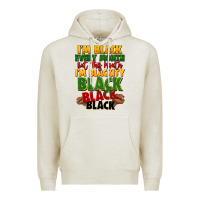 Oatmeal Heather juneteenth im black every month Premium Hoodie - LillyAllenDesigns