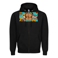 Black western wild and sunflower leopard turquoise cowhide licanse plate Zipper Hoodie - Artiststas