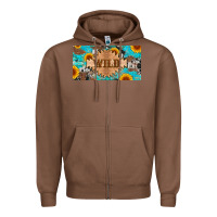 Chestnut western wild and sunflower leopard turquoise cowhide licanse plate Zipper Hoodie - Artiststas