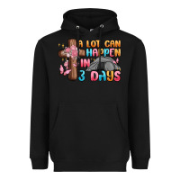 Black a lot can happen in 3 days Heavyweight Hoodie - MaliasSmallBusiness