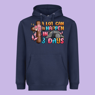 A Lot Can Happen In 3 Days Heavyweight Hoodie Designed By Maliassmallbusiness