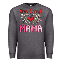 Charcoal Heather one loved mama Premium Sweatshirt - MaliasSmallBusiness