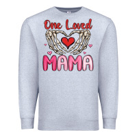 Heather Grey one loved mama Premium Sweatshirt - MaliasSmallBusiness