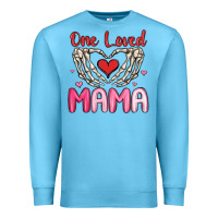 Ocean Blue one loved mama Premium Sweatshirt - MaliasSmallBusiness