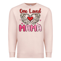 Pale Pink one loved mama Premium Sweatshirt - MaliasSmallBusiness