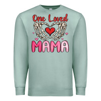Seafoam one loved mama Premium Sweatshirt - MaliasSmallBusiness