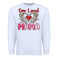 White one loved mama Premium Sweatshirt - MaliasSmallBusiness