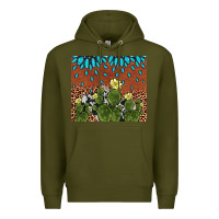 Army Green cactus gemstone Premium Hoodie - AdoDesignShop