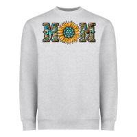 Heather Grey sunflower mom Heavyweight Sweatshirt - RanaPortraitStore