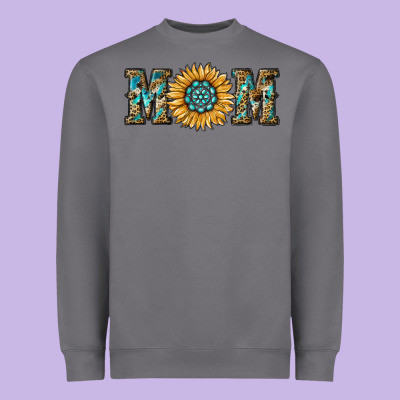 Sunflower Mom Heavyweight Sweatshirt Designed By Ranaportraitstore