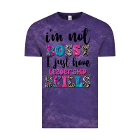 Cloud Purple ı'm not bossy ı just have leadership skills Vintage Tee - FaDigitalArtStudio