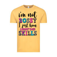 Vintage Mustard ı'm not bossy ı just have leadership skills Vintage Tee - FaDigitalArtStudio
