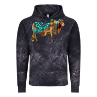 Cloud Black brahman bull gemstone turquoise and sunflower Vintage Hoodie - RanaPortraitStore