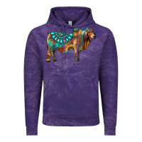 Cloud Purple brahman bull gemstone turquoise and sunflower Vintage Hoodie - RanaPortraitStore