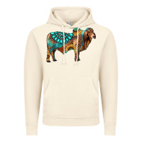 Vintage Artic brahman bull gemstone turquoise and sunflower Vintage Hoodie - RanaPortraitStore