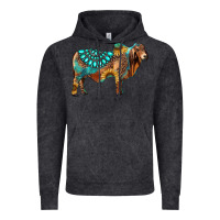 Vintage Black brahman bull gemstone turquoise and sunflower Vintage Hoodie - RanaPortraitStore