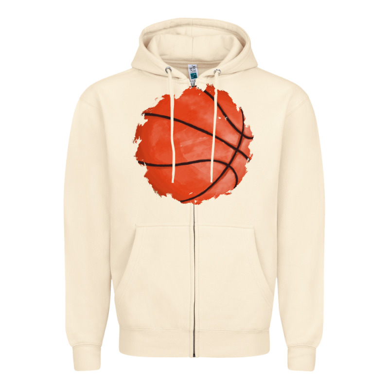 Basketball Patch Zipper Hoodie by AdoDesignShop | Teevron