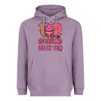 Lavender 100 days sprinkled with fun Heavyweight Hoodie - MaliasSmallBusiness